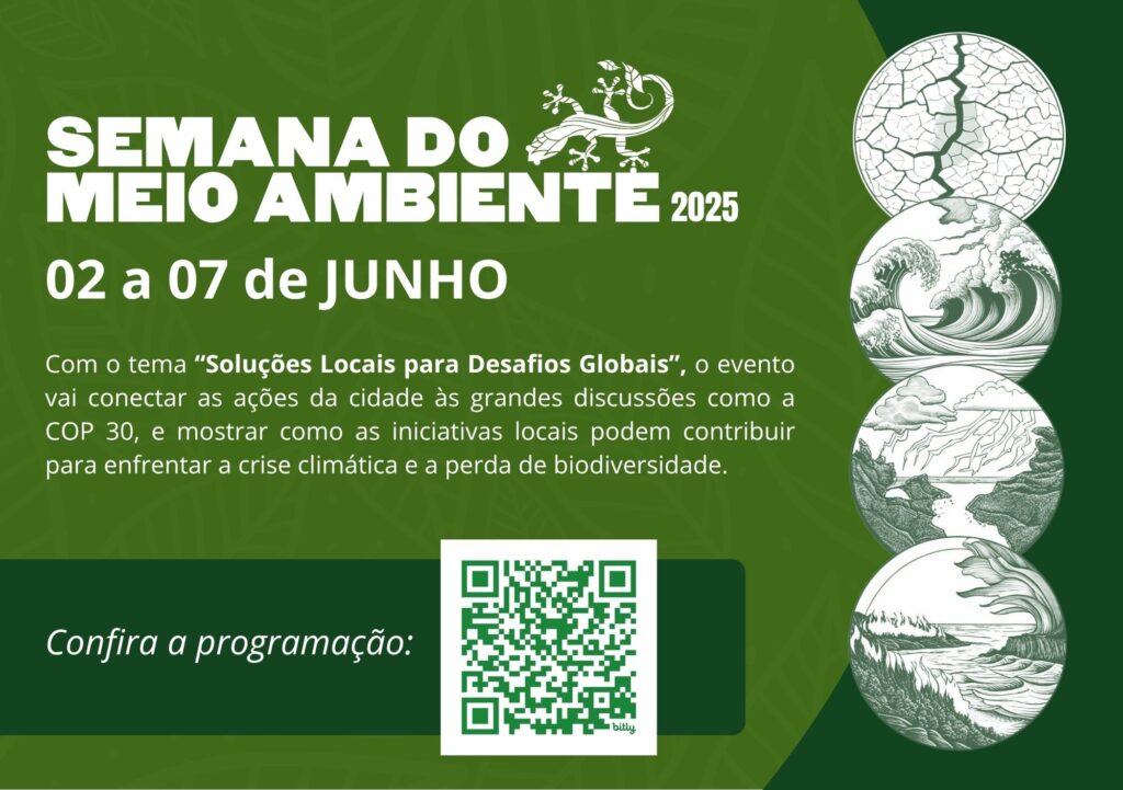 Participe da Semana do Meio Ambiente 2025 em Natal! Exposições, oficinas, feira da agricultura familiar, mutirão no Rio Potengi e muito mais.