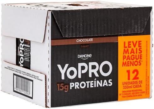         YoPRO Bebida Láctea UHT Chocolate 15g de proteínas 250ml - 12 unidades       