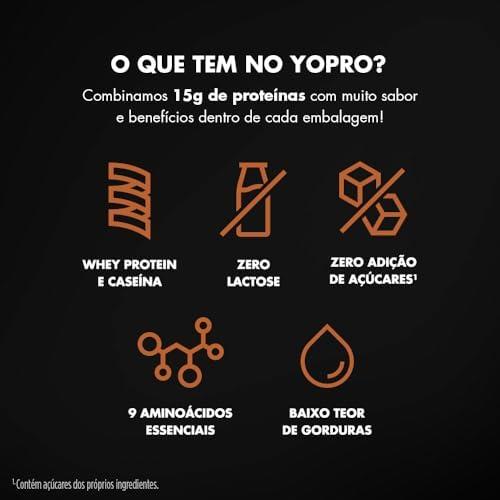         YoPRO Bebida Láctea UHT Chocolate 15g de proteínas 250ml - 12 unidades       