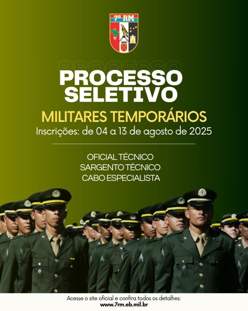 Exército Brasileiro está com inscrições abertas para serviço militar temporário