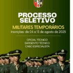 inscrições abertas para serviço militar temporário